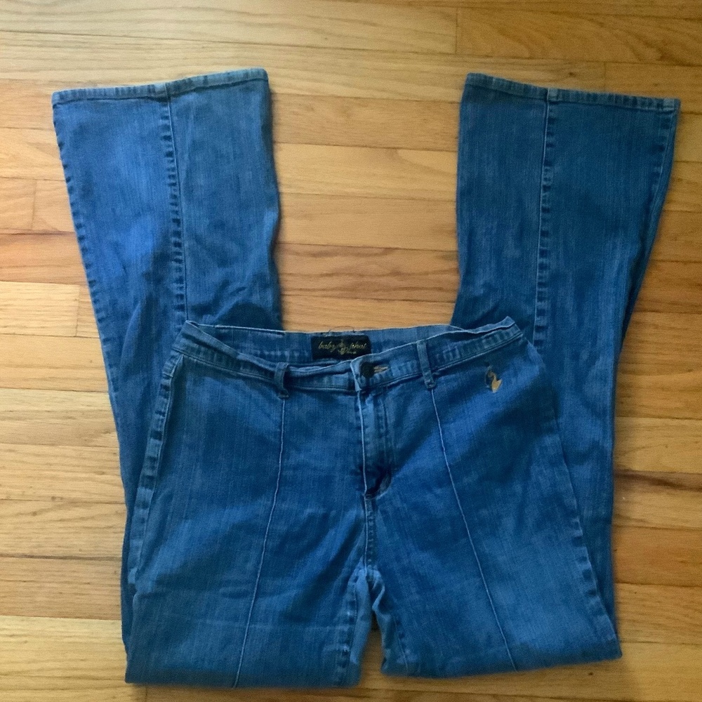 Y2K Baby Phat embroidered Cat Flare Stretch Jeans